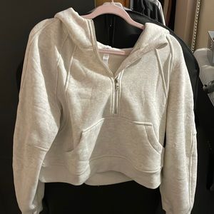 lululemon cropped half zip hooded scuba